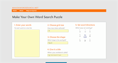 Desktop Screenshot of makeawordsearch.net